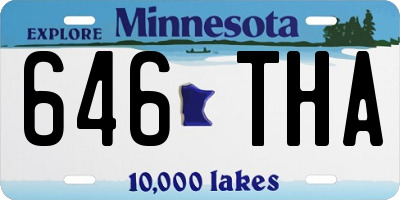 MN license plate 646THA