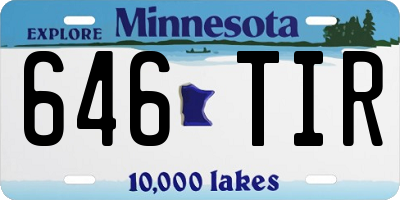 MN license plate 646TIR