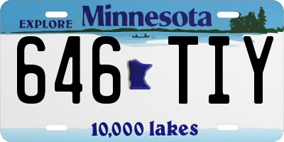 MN license plate 646TIY