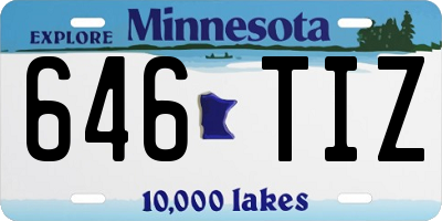 MN license plate 646TIZ