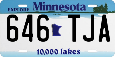 MN license plate 646TJA