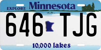 MN license plate 646TJG