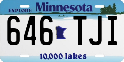 MN license plate 646TJI