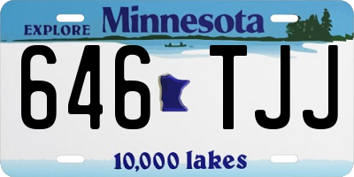 MN license plate 646TJJ