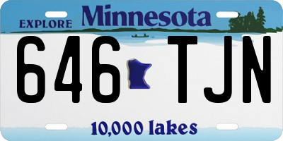 MN license plate 646TJN