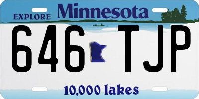 MN license plate 646TJP