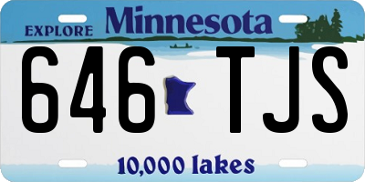 MN license plate 646TJS