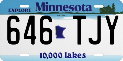 MN license plate 646TJY