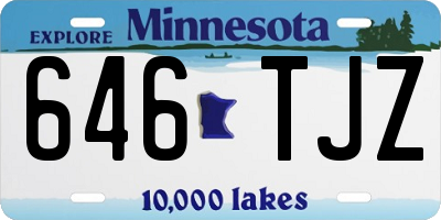 MN license plate 646TJZ