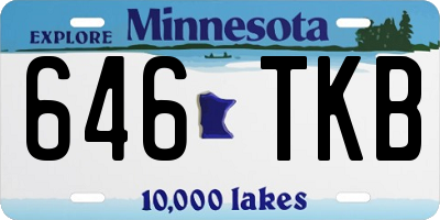 MN license plate 646TKB