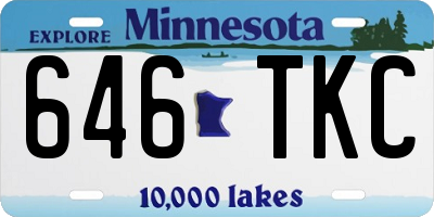 MN license plate 646TKC