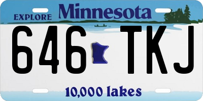 MN license plate 646TKJ