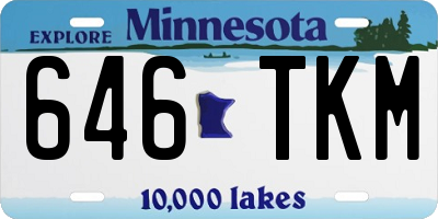 MN license plate 646TKM