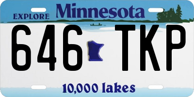MN license plate 646TKP