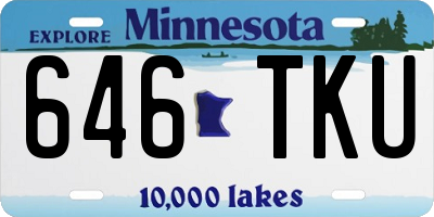 MN license plate 646TKU