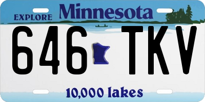 MN license plate 646TKV