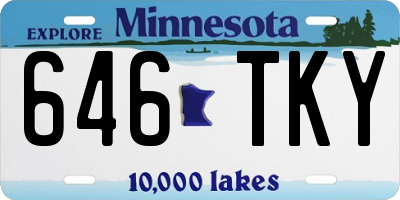 MN license plate 646TKY