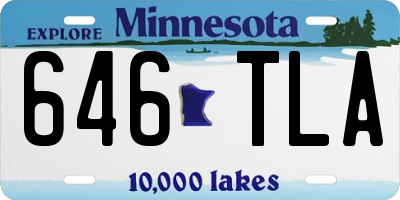 MN license plate 646TLA