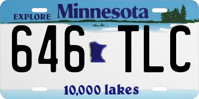 MN license plate 646TLC