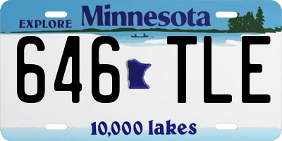 MN license plate 646TLE