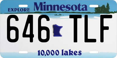 MN license plate 646TLF