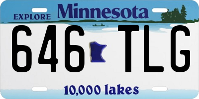 MN license plate 646TLG