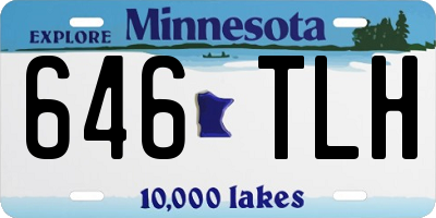 MN license plate 646TLH