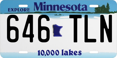 MN license plate 646TLN