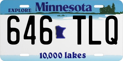 MN license plate 646TLQ