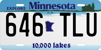 MN license plate 646TLU
