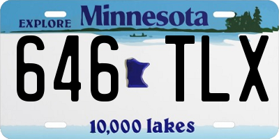 MN license plate 646TLX