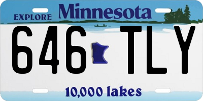 MN license plate 646TLY