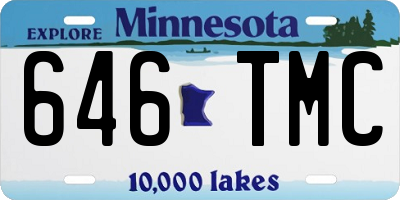 MN license plate 646TMC