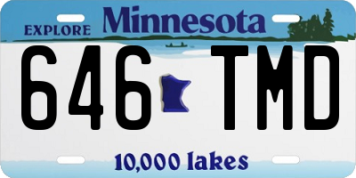 MN license plate 646TMD
