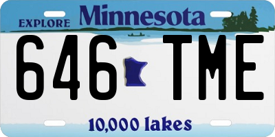 MN license plate 646TME