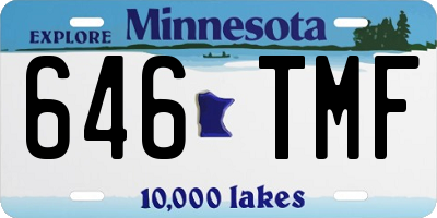 MN license plate 646TMF