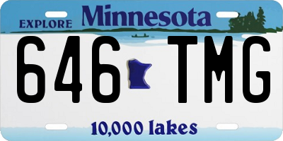 MN license plate 646TMG