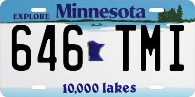 MN license plate 646TMI
