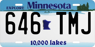 MN license plate 646TMJ