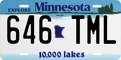MN license plate 646TML