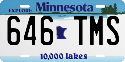 MN license plate 646TMS