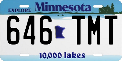 MN license plate 646TMT