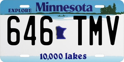 MN license plate 646TMV