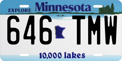 MN license plate 646TMW