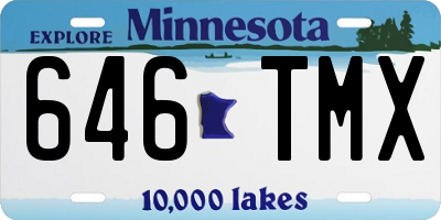 MN license plate 646TMX