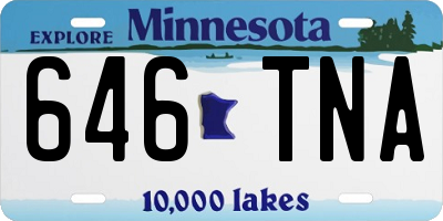MN license plate 646TNA