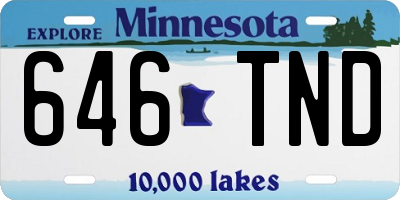 MN license plate 646TND