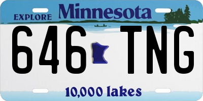 MN license plate 646TNG