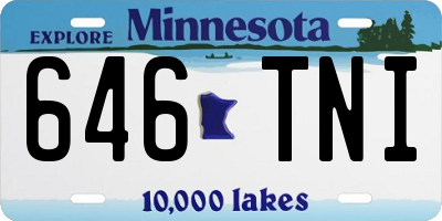 MN license plate 646TNI