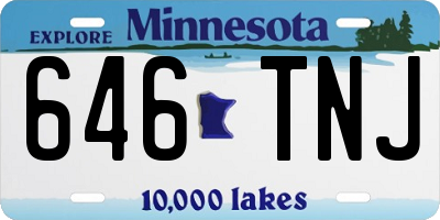 MN license plate 646TNJ